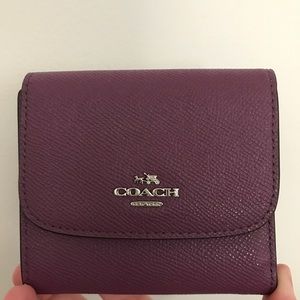 Coach Small Wallet in Mauve w/ Silver Accents